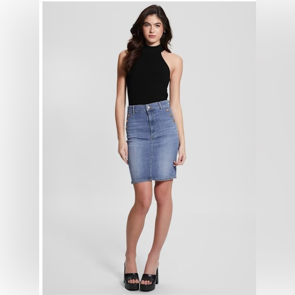 GUESS Eco - Shayna Mock Neck Top - Picture 1 of 5